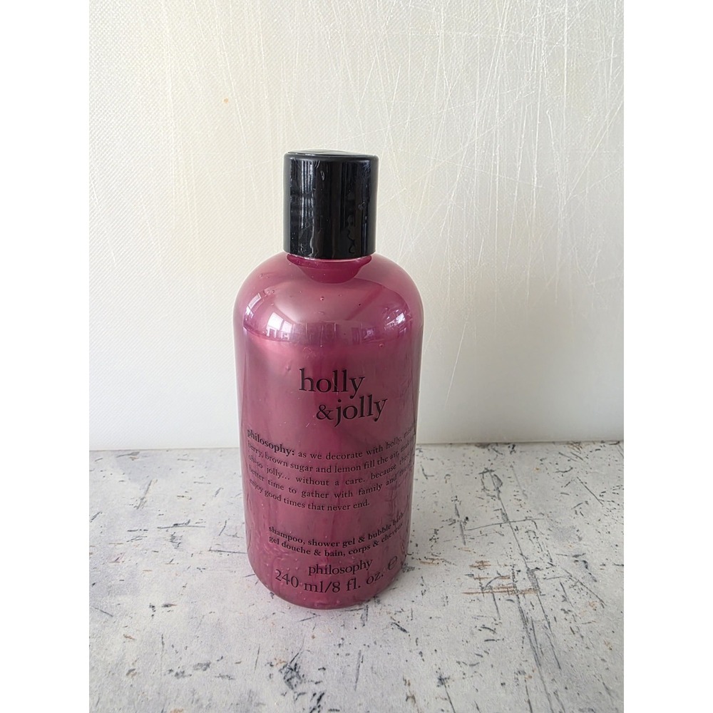Philosophy Holly‎ & Jolly 3 in 1 Shampoo Shower Gel & Bubble Bath 8 oz New